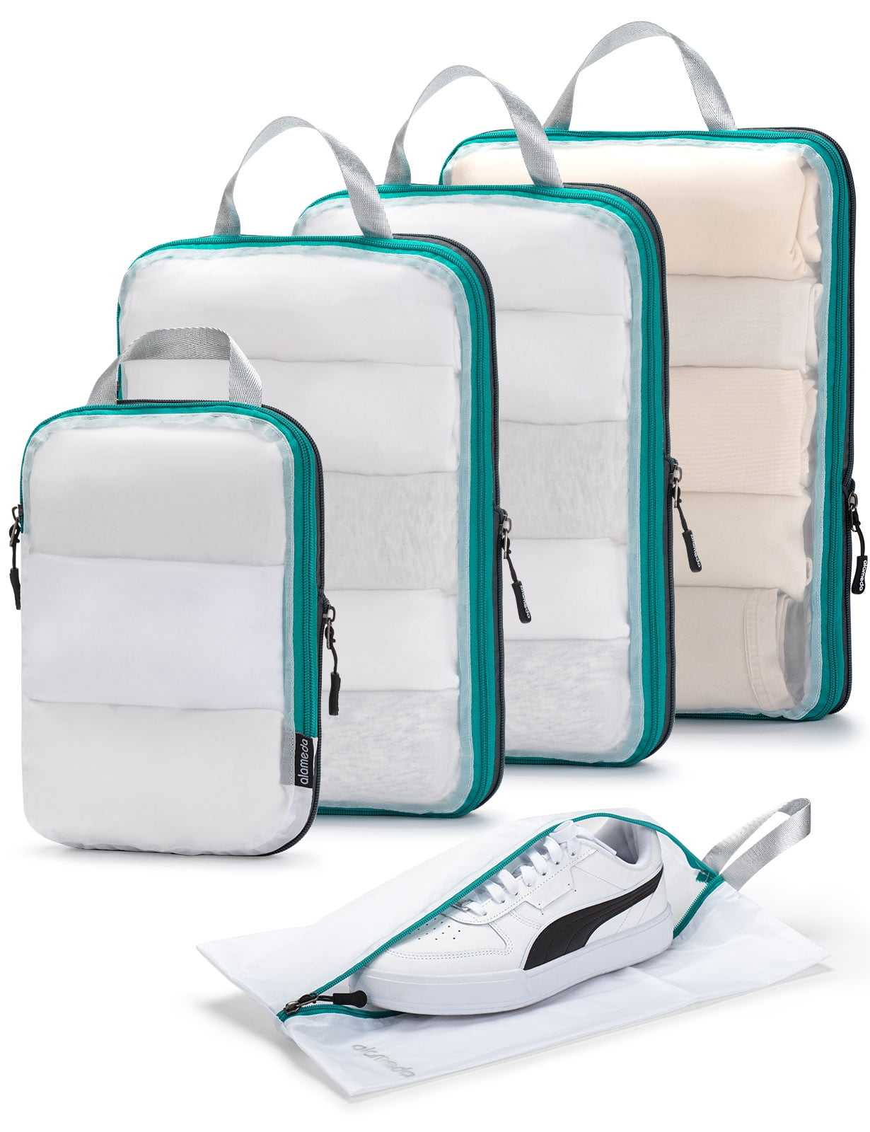 Compression Packing Cubes Travel See Through Mesh Packing Cubes