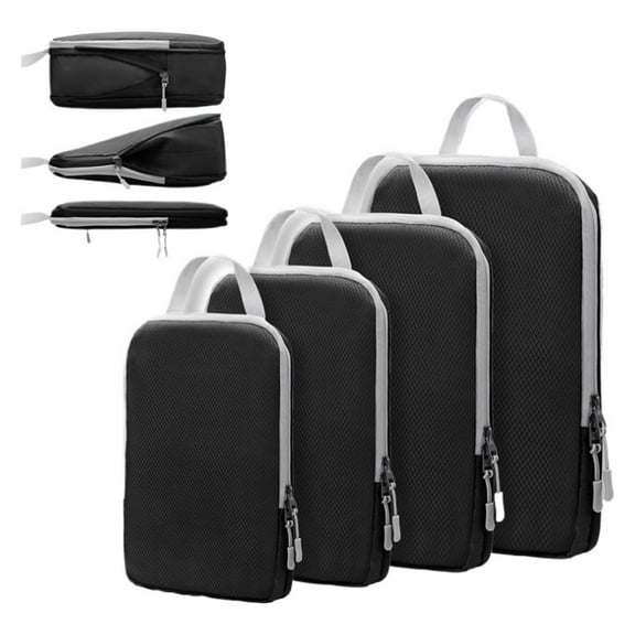Compression Packing Cubes Travel - Travel Accessories,4 Set Expandable Packing Organizers for Carry On - Essentials Luggage Bags,Compression Packing Cubes,Travels Bags Organizer