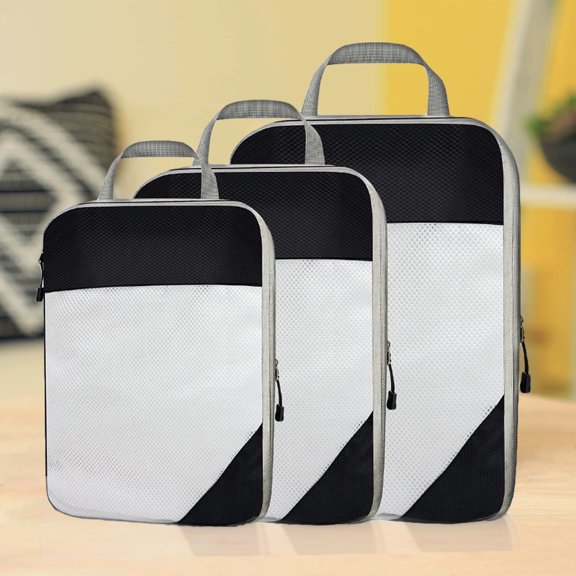WOORNIGOJIN Compression Packing Cubes for Suitcases, 3 Set
