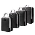 thumbnail image 1 of Compression Packing Cubes for Suitcases Travel 4 Set Expandable Travel Bags Organizer for Luggage, Compression Set of 4 Travel Organizer Cubes, Black, 1 of 4