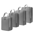 thumbnail image 1 of Compression Packing Cubes for Suitcases Travel 4 Set Expandable Travel Bags Organizer for Luggage, Compression Set of 4 Travel Organizer Cubes, Gray, 1 of 4