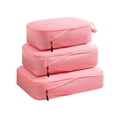 thumbnail image 1 of Compression Packing Cubes for Travel 3 Piece Pink Set Travel Storage Bags for Luggage Organizers for Clothes, Great Travel Gift, 1 of 6
