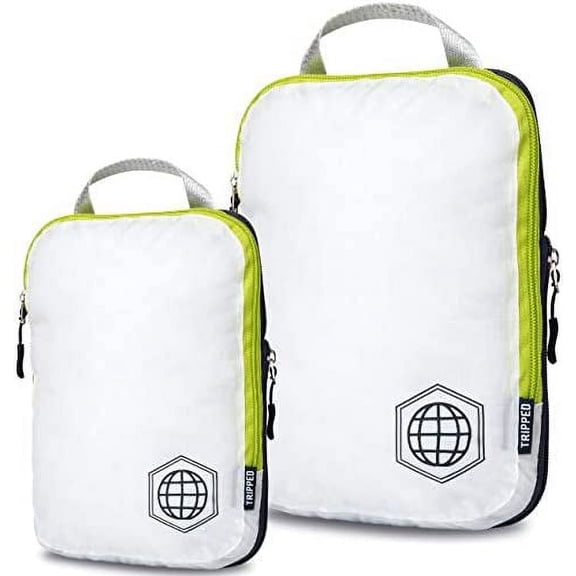 Space-Saving Compression: Dual-zipper compression system reduces clothing bulk and creates extra suitcase space. Durable Construction: Made from lightweight, water-resistant 210D ripstop nylon with r