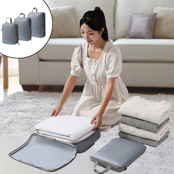 Compression Packing Cubes for Travel, Travel Bags Luggage Organizers Travel Compression Cubes for Suitcases Double Capacity Design for Travel