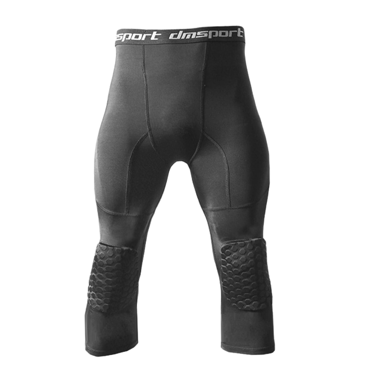 Compression Pants with Knee Pads Honeycomb Padding 3 4 Length Not Sweaty High Stretchy Great Protection Breathable Youth Boys Basketball Compression Pants for Sports Walmart