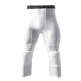 thumbnail image 1 of Compression Pants with Knee Pads Honeycomb Padding 3/4 Length Not Sweaty High Stretchy Great Protection Breathable Youth Boys Basketball Compression Pants for Sports, 1 of 6