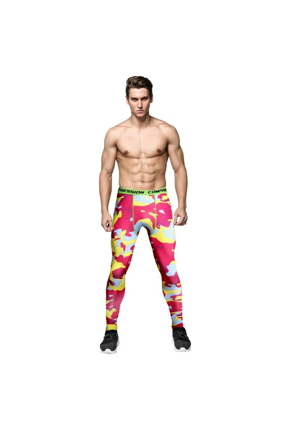 Compression Pants Men UV Blocking Running Tights Pack Gym Yoga Leggings for Athletic Workout