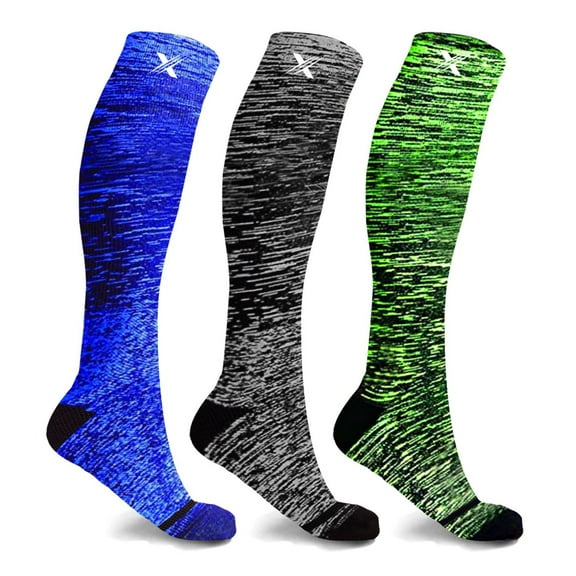 Compression Performance Socks Improved Circulation & Support for Men and Women, 3 Pack