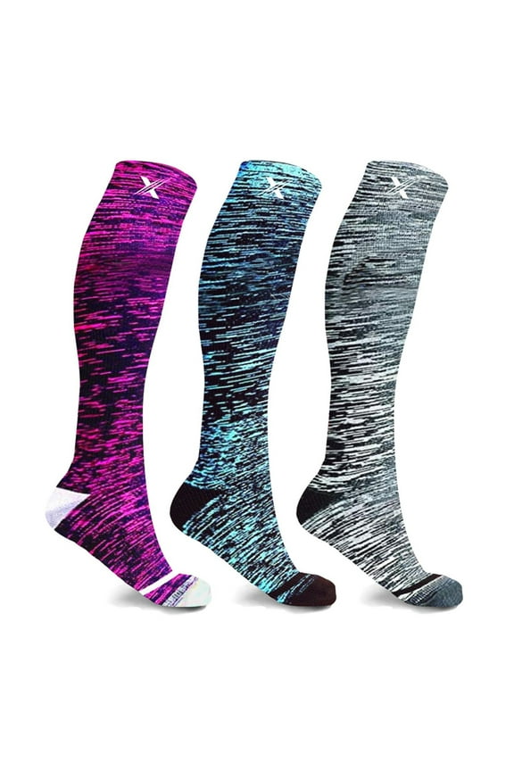 Compression Performance Socks Improved Circulation & Support for Men and Women, 3 Pack