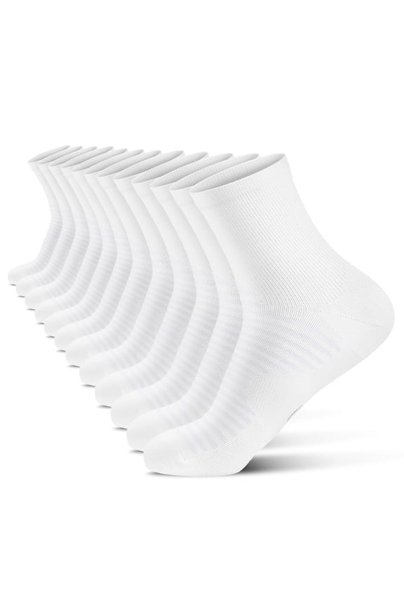 Compression Running Ankle Socks for Men and Women (6 Pairs), Quarter Athletic Socks for Running, Cycling, Golf, Work