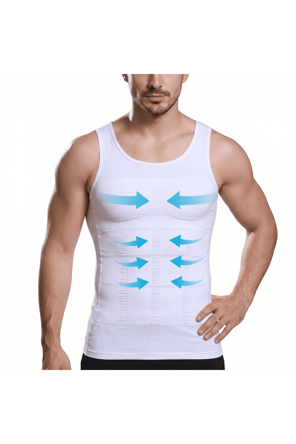 Compression Shirt, Compression Shirt, Mens Tank Tops, Slimming Body Shaper Vest, Sport Running Dry Fit Gym Shirt