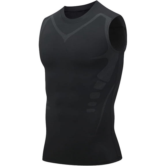 Compression Shirt Men,Comfortable Sleeveless Shaping Gym Tank Top Vest for Gym,Running