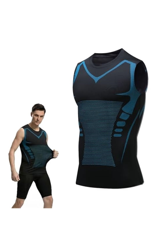 Compression Shirt Men, Compression Shaping Shirt Tank Men, Quick-Drying Wicking Breathable Sleeveless Shirt, M