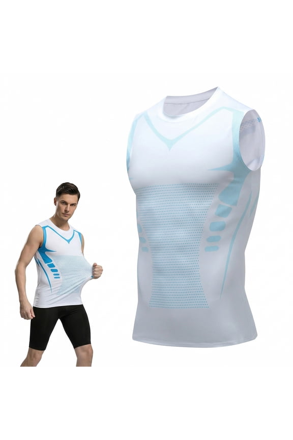 Compression Shirt Men, Compression Shaping Shirt Tank Men, Quick-Drying Wicking Breathable Sleeveless Shirt, S