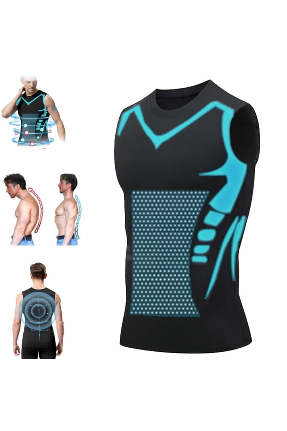Compression Shirt for Men – Mens Compression Tank Top Shaping Vest, Tummy Control Shapewear, High-Performance Body Sculpting Undershirt for Gym & Daily