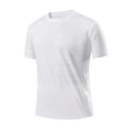 thumbnail image 1 of Compression Shirt Men Qiggri Man Solid-Color Casual Sport Loose Short Sleeve Round-Neck Blouses Top Men Shirts Casual, 1 of 8