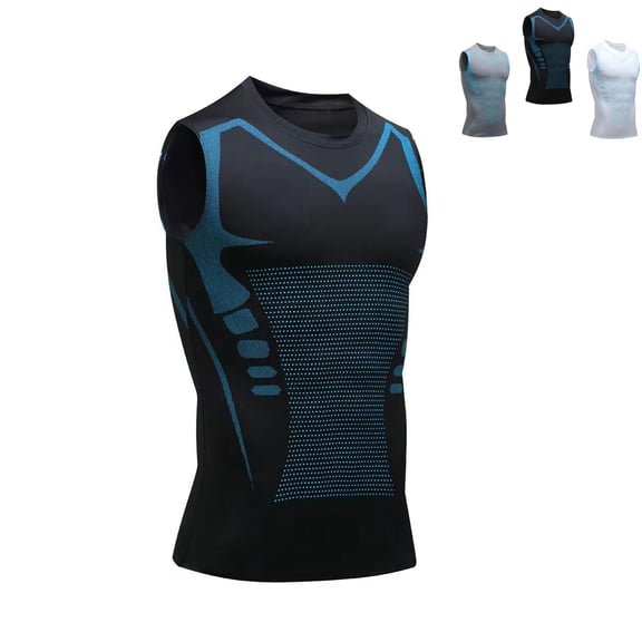 Compression Shirt Men,Quick-Drying Breathable Sleeveless Undershirt,Posture Corrector Tank Top,Instant Confidence
