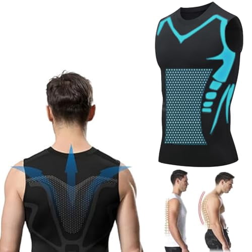 Compression Shirt Men, Shape Wear Shirt, Sleeveless Ionic Shapewear ...