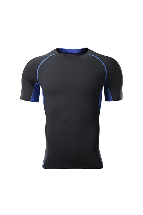 Compression Shirt Men Short Sleeve -Slimming Workout Base Layer Men Athletic Crew Neck T-Shirts Activewear Gym