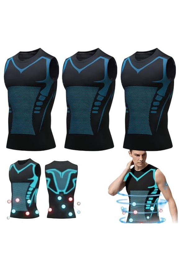 Compression Shirt Men, Sleeveless Breathable Shapewear Vest for Chest Support Gym Training Running, Mens Compression Shirt for Daily Wear