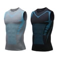 thumbnail image 1 of Compression Shirt Men Slimming Body Shaper Vest Crewneck Workout Shirts Tummy Control Undershirts, 1 of 3