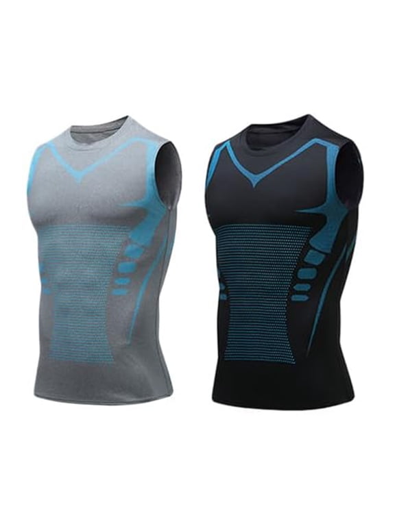 Compression Shirt Men Slimming Body Shaper Vest Crewneck Workout Shirts Tummy Control Undershirts