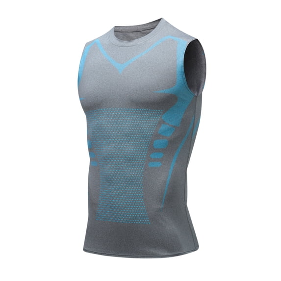 Compression Shirt Men Slimming Body Shaper Vest Crewneck Workout Tank Top | Tummy Control Undershirts, Gynecomastia Compression Shirts, Back Support, Sleeveless Muscle Shirts, Shaping Tank Top