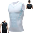 thumbnail image 1 of Compression Shirt Men Slimming Sleeveless Tank Tummy Breathable Shape Shirt Build a Toned Body,White, 1 of 7