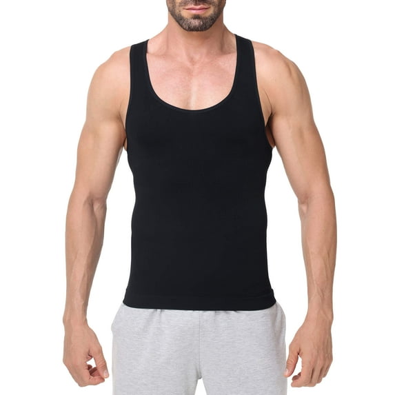 Compression Shirt Men Slimming Undershirt Body Shaper Vest, Gynecomastia Compression Tank Top, Shapewear Tummy Control