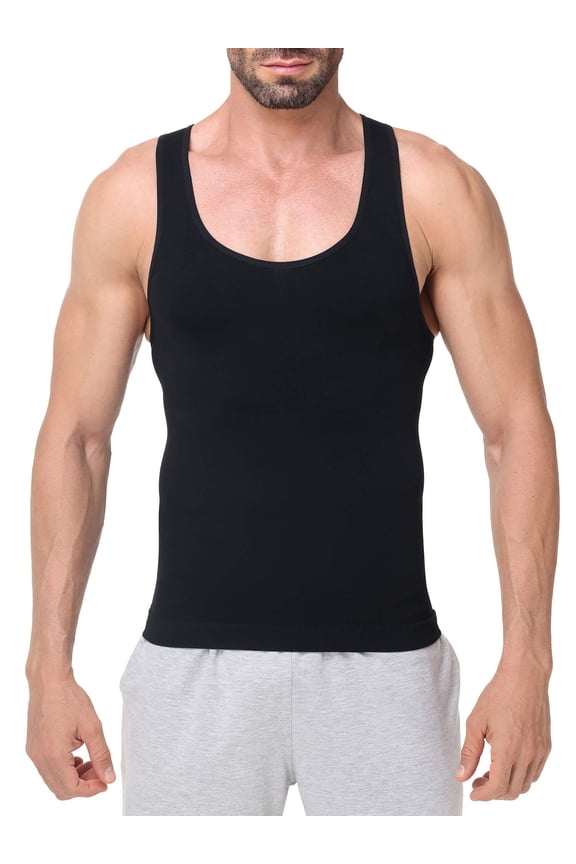 Compression Shirt Men Slimming Undershirt Body Shaper Vest, Gynecomastia Compression Tank Top, Shapewear Tummy Control