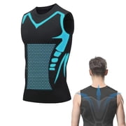 Compression Shirt, Mens Tank Tops, Slimming Body Shaper Vest, Sport Running Dry Fit Gym Shirt