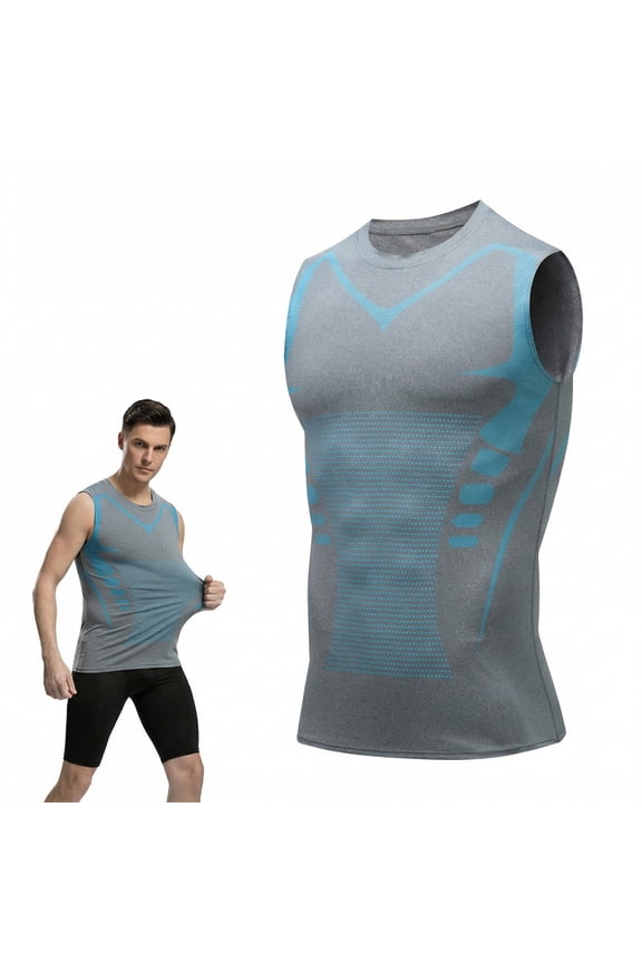 Compression Shirt Mens Tank Tops Slimming Body Shaper Vest Sport Running Dry Fit Gym Shirt