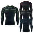 thumbnail image 1 of Compression Shirts Men Long Sleeve Athletic Workout Shirt Quick Dry Base Layer T Shirts Gym Running Tops for Basketball, 1 of 4