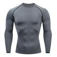 thumbnail image 1 of Compression Shirts for Men Athletic Long Sleeve Base Layer Workout Rash Guard Shirt, 1 of 2