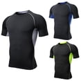 thumbnail image 1 of Compression Shirts for Men Athletic Quick Dry Base Layer Running Cycling T Shirt Short Sleeve Undershirt Gym Workout Tops Grey S, 1 of 4