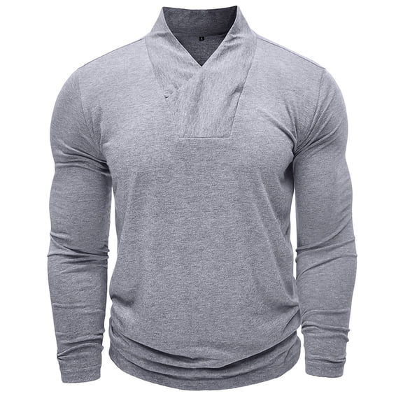 Compression Shirts for Men Long Sleeve Wrap V-Neck Gym Workout T-Shirt for Outdoors Activities
