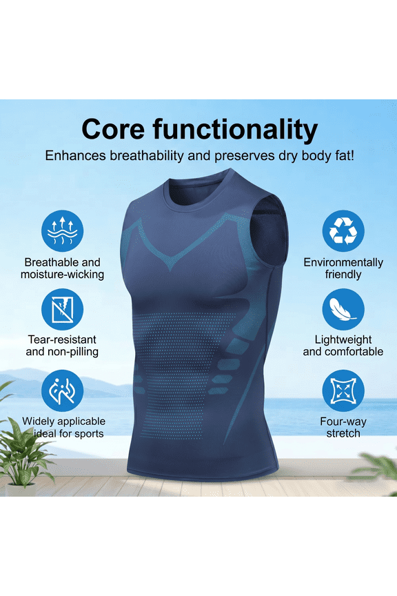 Compression Shirts for Men Slimming Undershirt - Compression Tank Top Under Shirts for Work Daily Wear Body Shaper
