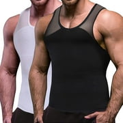 Compression Shirts for Men to Hide Gynecomastia Moobs Slimming Body Shaper Vest Abs Tank Top Undershirt