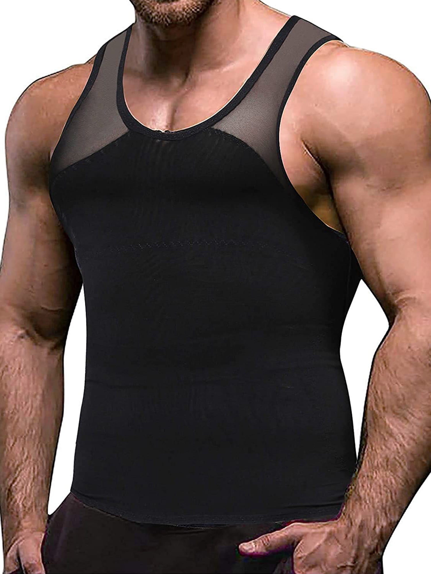 Gynecomastia Compress Tank Top For Men Slimming Body Shaper Vest Abdomen  Shirts