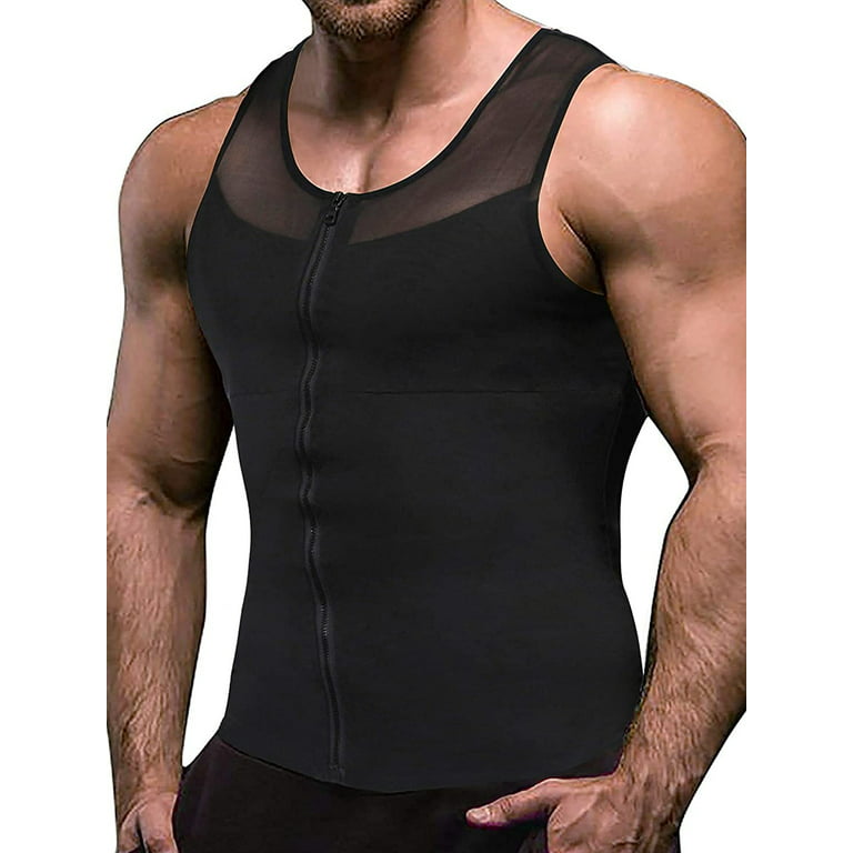Compression Shirts for Men to Hide Gynecomastia Moobs Slimming Body Shaper  Vest Abs Tank Top Undershirt