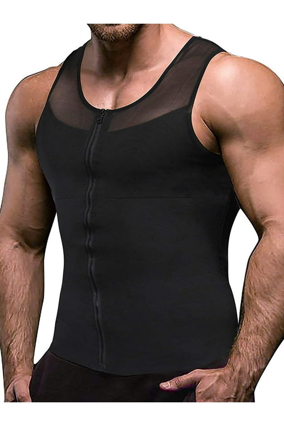 Compression Shirts for Men to Hide Gynecomastia Moobs Slimming Body Shaper Vest Abs Tank Top Undershirt