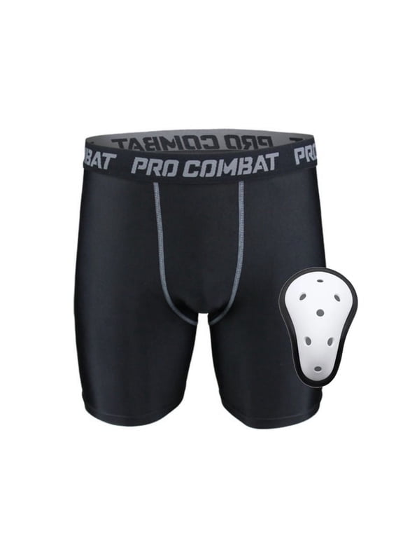 Compression Short with Protective Cup Athletic Cup Flexcup for Adults Youth, Superior Support and Comfort Fitness Sport Football Hockey Baseball Softball Lacrosse Wrestling Soccer Groin Protection