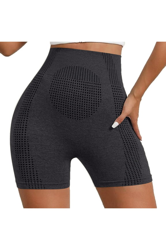 Compression Shorts For Women Sevevn Women's High Waisted Peach Hip Lifting Exercise Tight Fitting Drying Yoga Shorts High Waisted Shorts Women