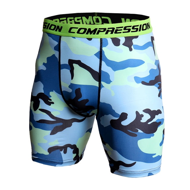 Compression Shorts Men 3D Print Camouflage Bodybuilding Tights Short ...