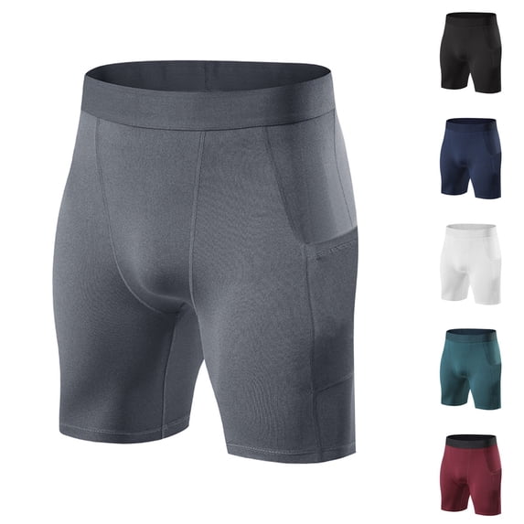 Compression Shorts Men Spandex Sport Shorts Performance Underwear for Gym Athletic Workout Running Summer Shorts Navy, Size XXL