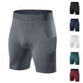 thumbnail image 1 of Compression Shorts Men Spandex Sport Shorts Performance Underwear for Gym Athletic Workout Running Summer Shorts Red, Size M, 1 of 5