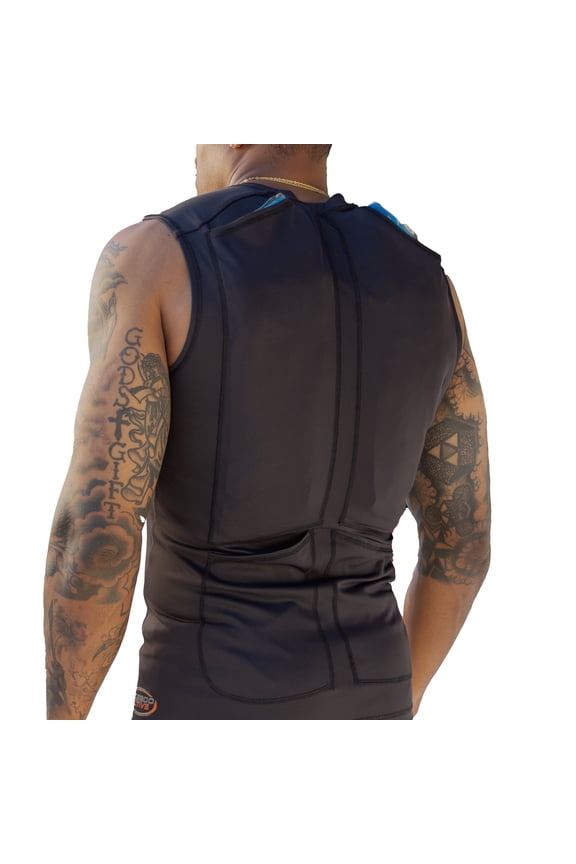Compression Sleeveless Shirt with 4 FlexPod Ice Gel Packs for Cold Therapy, Recovery & Inflammation Reduction (small)
