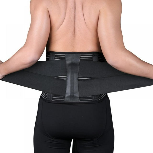 Compression Slim Back Brace Highest Copper Infused Braces for Lower Back Pain Relief. Lumbar