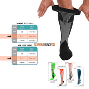 SUPREME BLACK FOX Compression Socks (4 Pack) Knee-High Support (20-30 mmHg) Athletic Performance, Recovery, Medical Use - Unisex