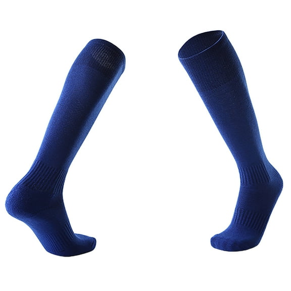Compression Socks, Adult Soccer Socks Solid Color Simple Long Comfortable Breathable Non, Socks(Blue,One Size)